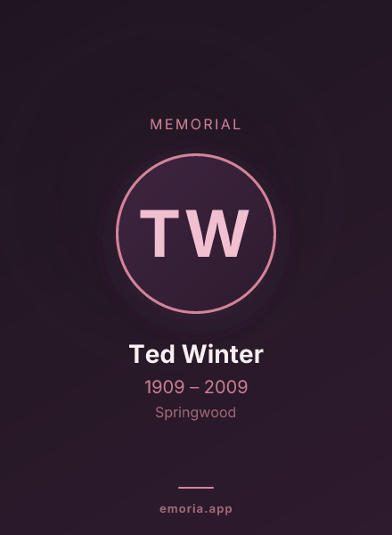 Memorial portrait of Ted Winter