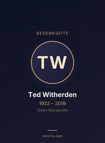 Gedenkportrait von Ted Witherden