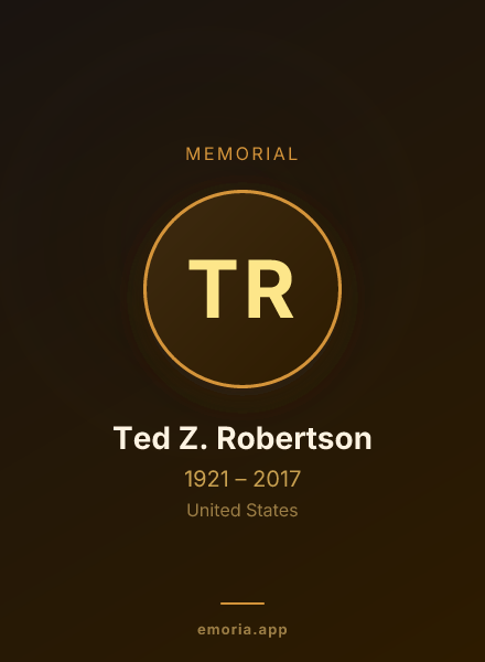 Memorial portrait of Ted Z. Robertson