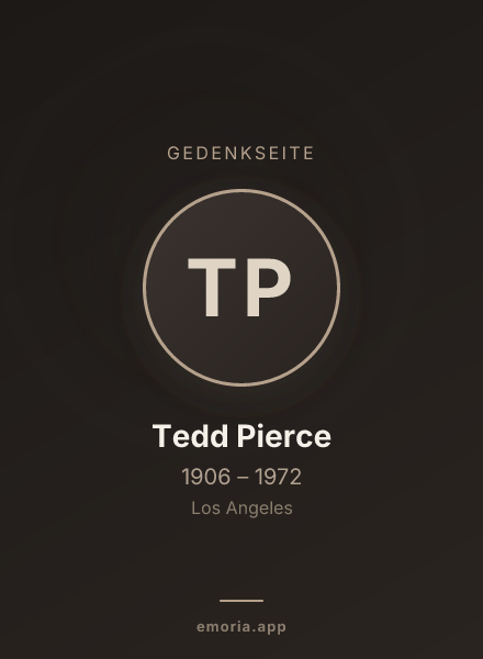 Gedenkportrait von Tedd Pierce