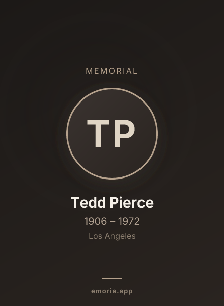 Memorial portrait of Tedd Pierce