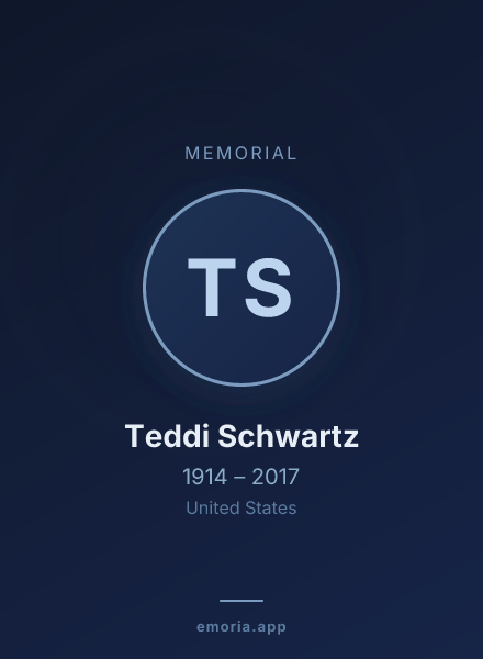Memorial portrait of Teddi Schwartz