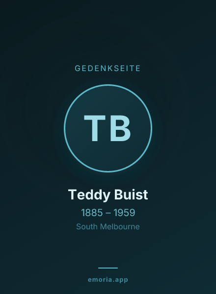 Gedenkportrait von Teddy Buist