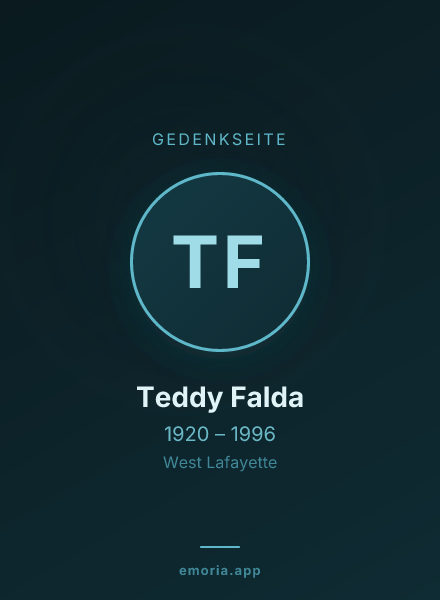 Gedenkportrait von Teddy Falda