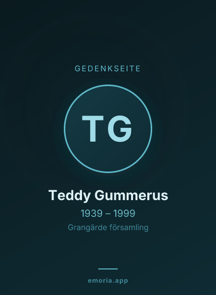 Gedenkportrait von Teddy Gummerus