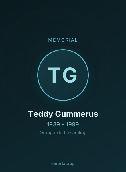 Memorial portrait of Teddy Gummerus