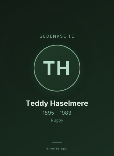 Gedenkportrait von Teddy Haselmere
