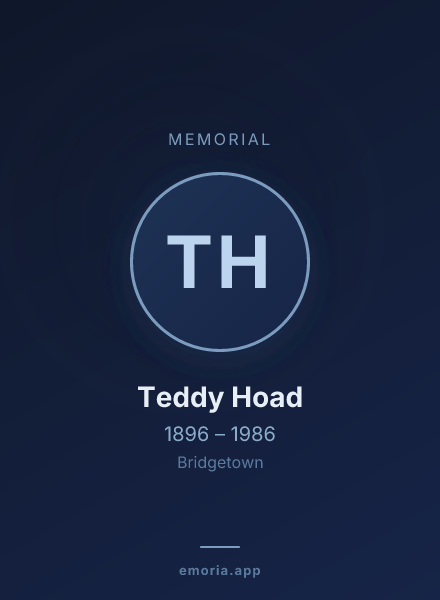 Memorial portrait of Teddy Hoad