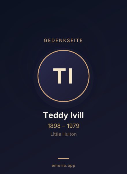 Gedenkportrait von Teddy Ivill