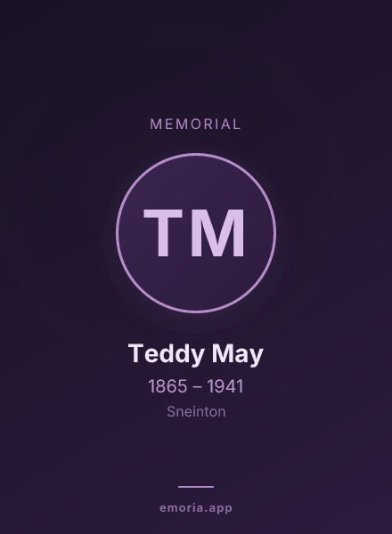 Memorial portrait of Teddy May