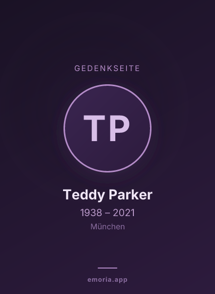 Gedenkportrait von Teddy Parker