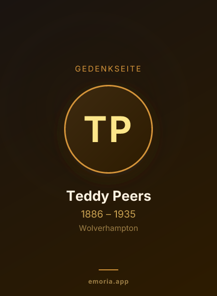 Gedenkportrait von Teddy Peers