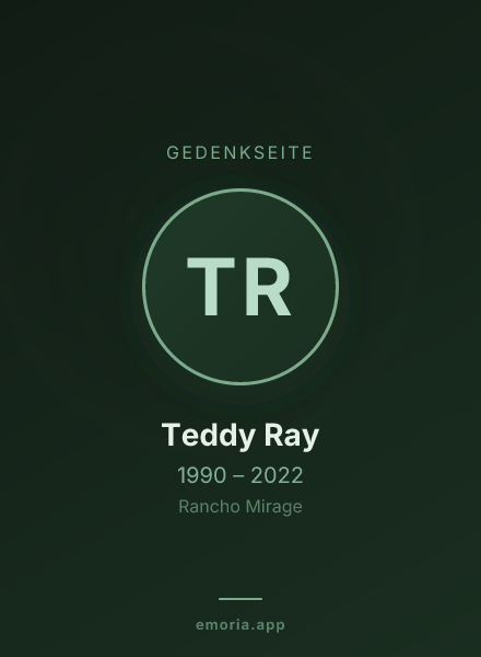 Gedenkportrait von Teddy Ray