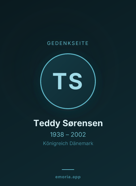 Gedenkportrait von Teddy Sørensen