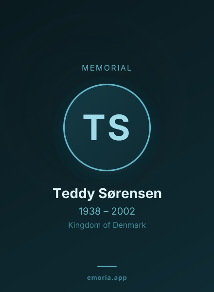Memorial portrait of Teddy Sørensen