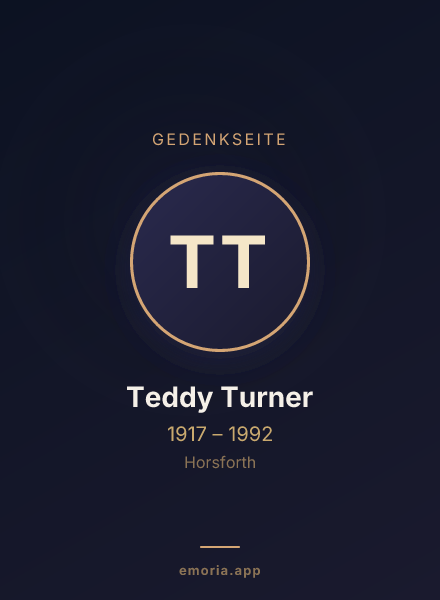Gedenkportrait von Teddy Turner