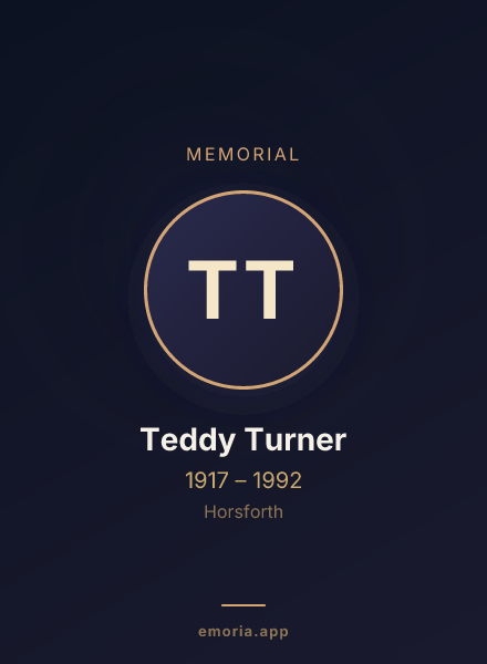 Memorial portrait of Teddy Turner