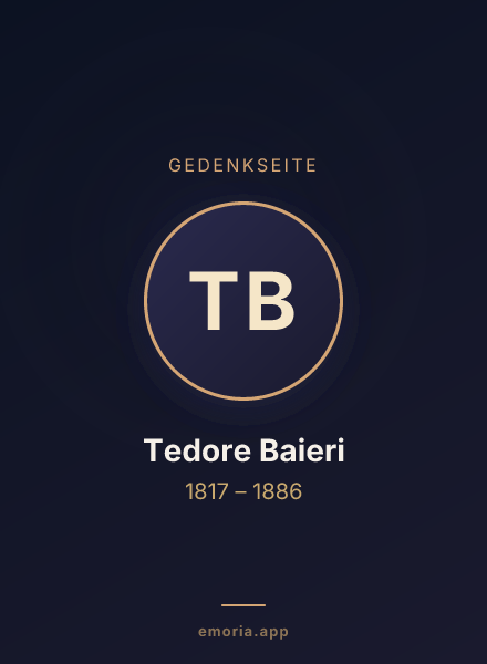 Gedenkportrait von Tedore Baieri