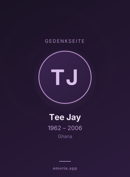 Gedenkportrait von Tee Jay