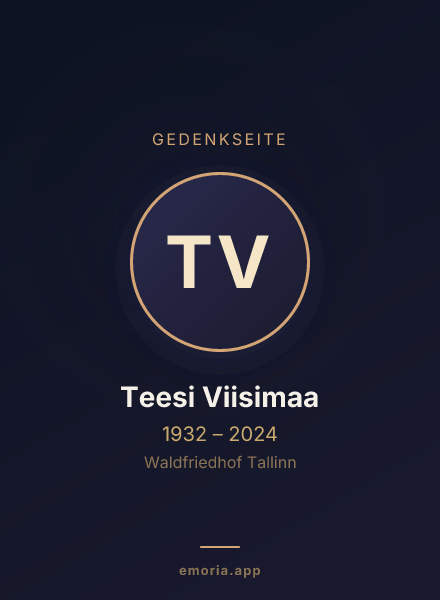 Gedenkportrait von Teesi Viisimaa