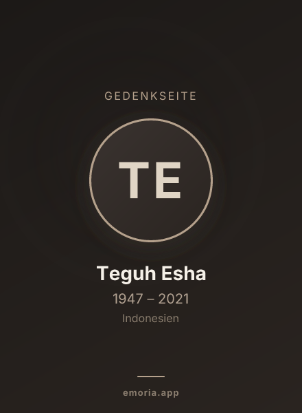 Gedenkportrait von Teguh Esha