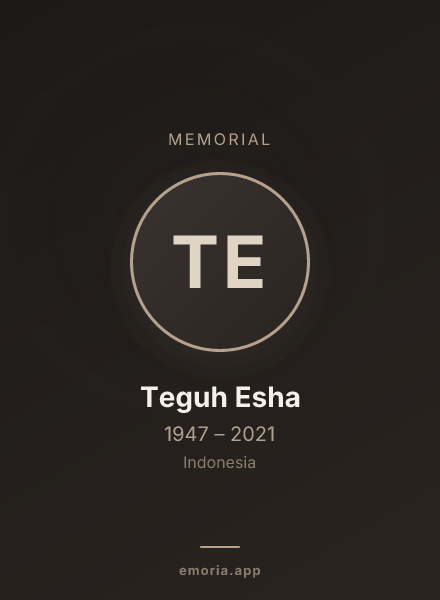 Memorial portrait of Teguh Esha