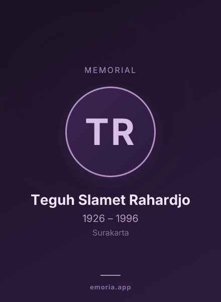 Memorial portrait of Teguh Slamet Rahardjo