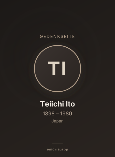 Gedenkportrait von Teiichi Ito