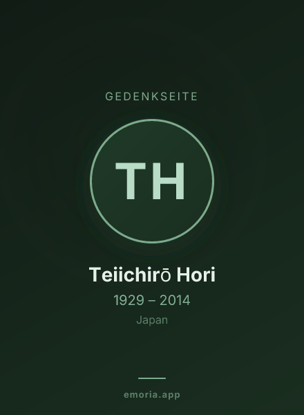 Gedenkportrait von Teiichirō Hori