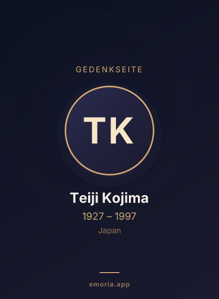 Gedenkportrait von Teiji Kojima