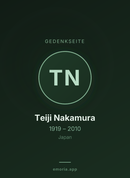 Gedenkportrait von Teiji Nakamura