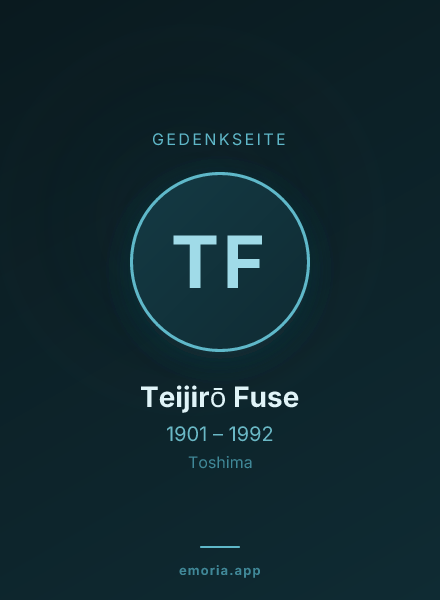 Gedenkportrait von Teijirō Fuse
