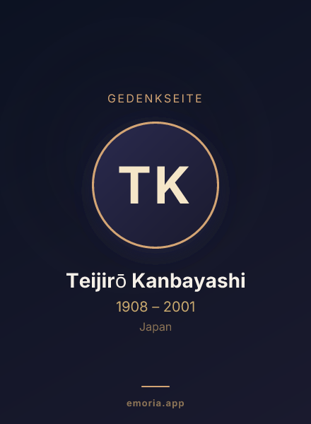 Gedenkportrait von Teijirō Kanbayashi
