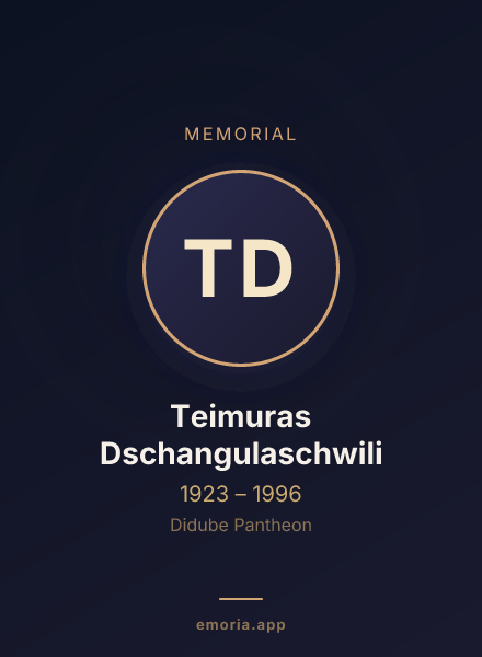 Memorial portrait of Teimuras Dschangulaschwili