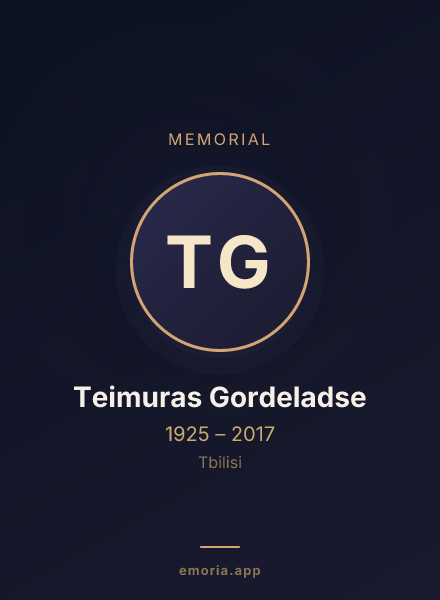 Memorial portrait of Teimuras Gordeladse