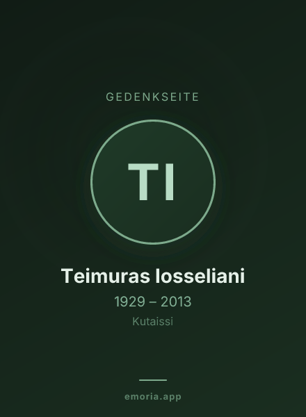 Gedenkportrait von Teimuras Iosseliani