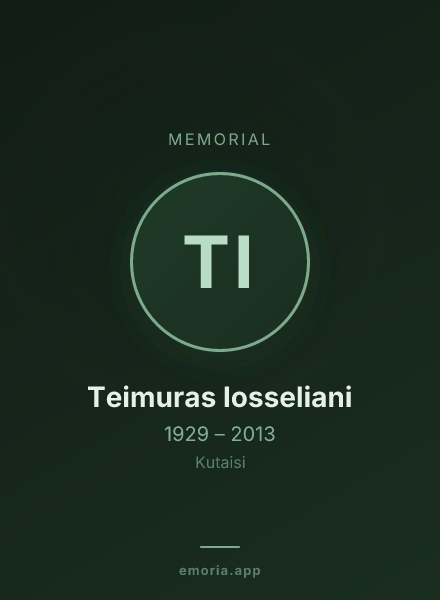 Memorial portrait of Teimuras Iosseliani
