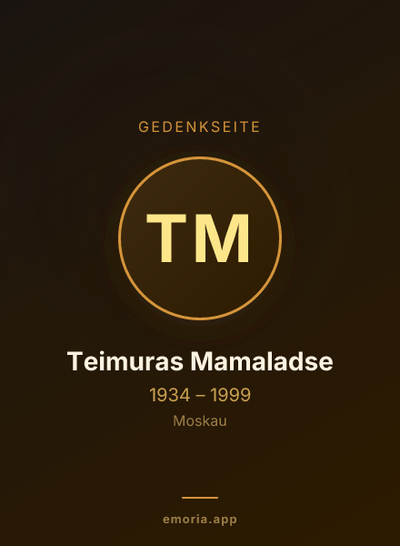 Gedenkportrait von Teimuras Mamaladse