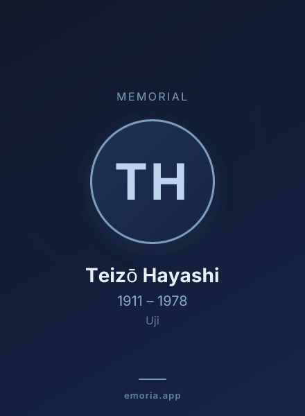 Memorial portrait of Teizō Hayashi