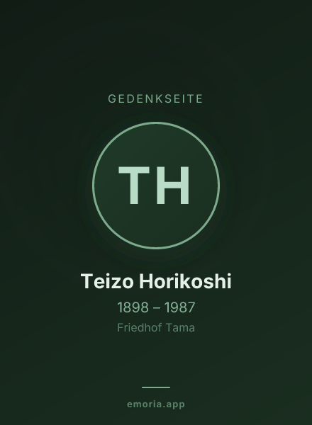 Gedenkportrait von Teizo Horikoshi