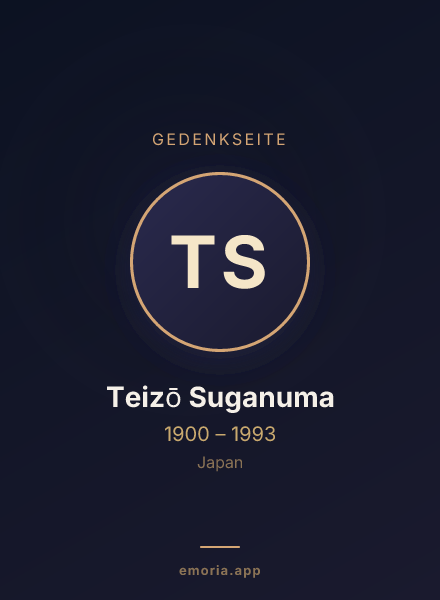 Gedenkportrait von Teizō Suganuma