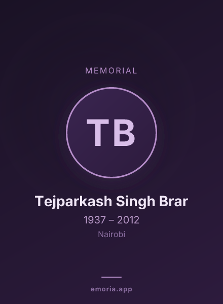 Memorial portrait of Tejparkash Singh Brar