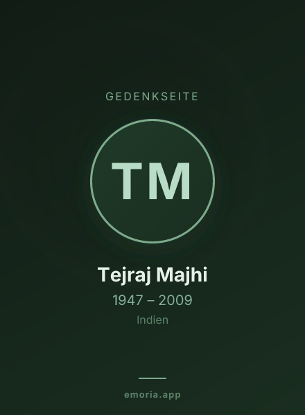Gedenkportrait von Tejraj Majhi