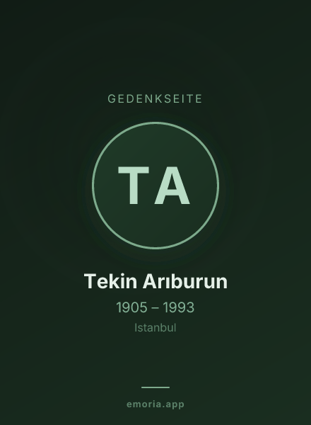 Gedenkportrait von Tekin Arıburun
