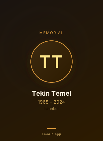 Memorial portrait of Tekin Temel