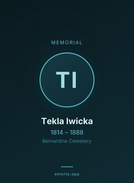 Memorial portrait of Tekla Iwicka