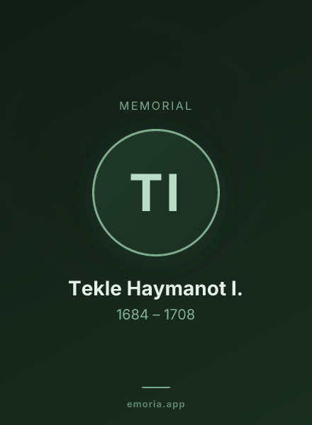 Memorial portrait of Tekle Haymanot I.