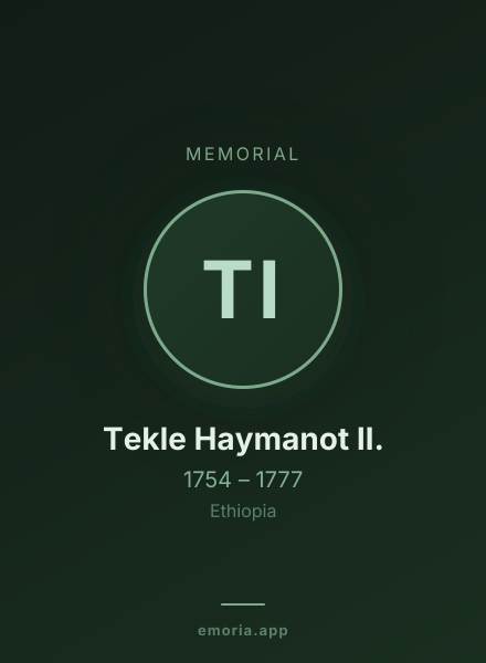 Memorial portrait of Tekle Haymanot II.