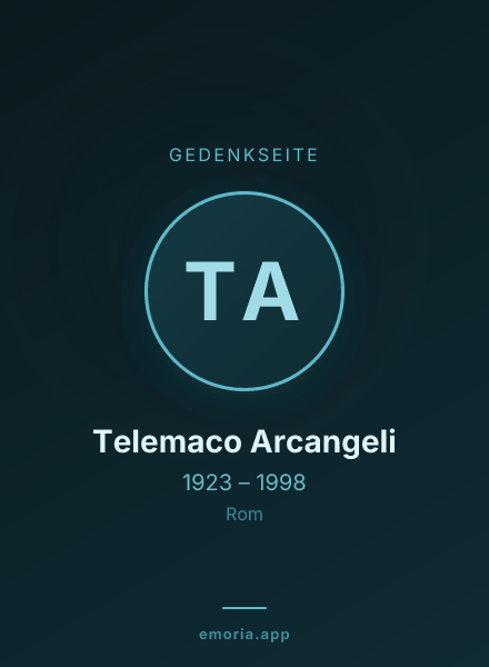 Gedenkportrait von Telemaco Arcangeli