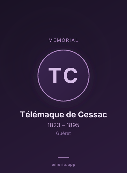 Memorial portrait of Télémaque de Cessac
